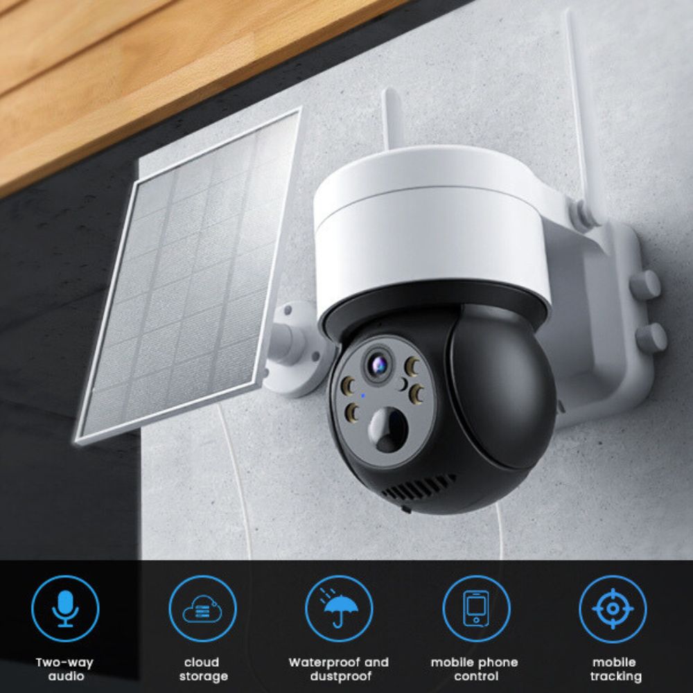 360 degree solar security camera for home