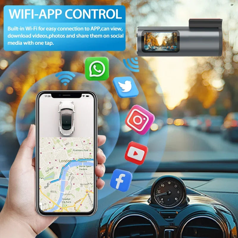 Front Dashcam with WiFi app to control it