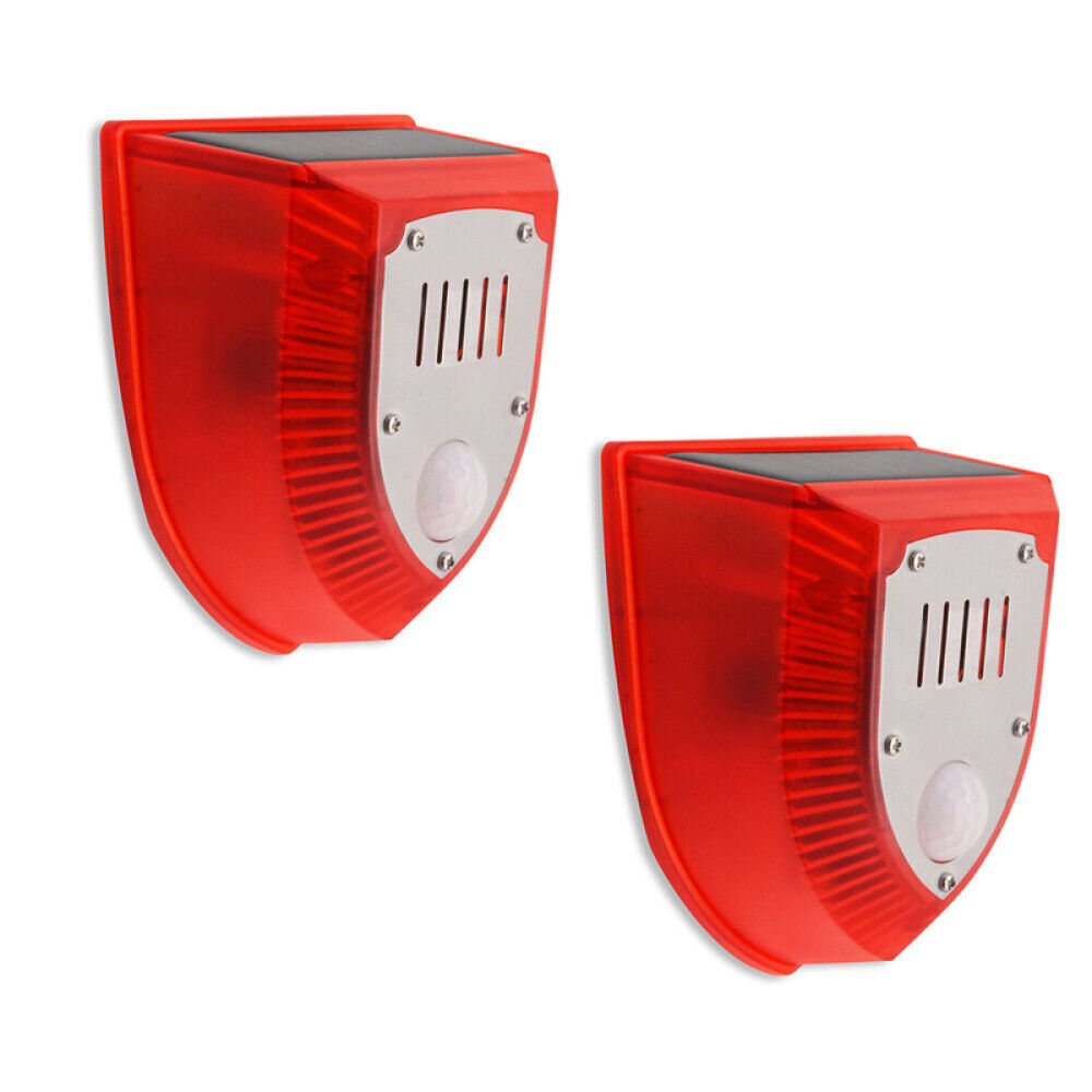 Solar motion detection alarm with dogs barking sound