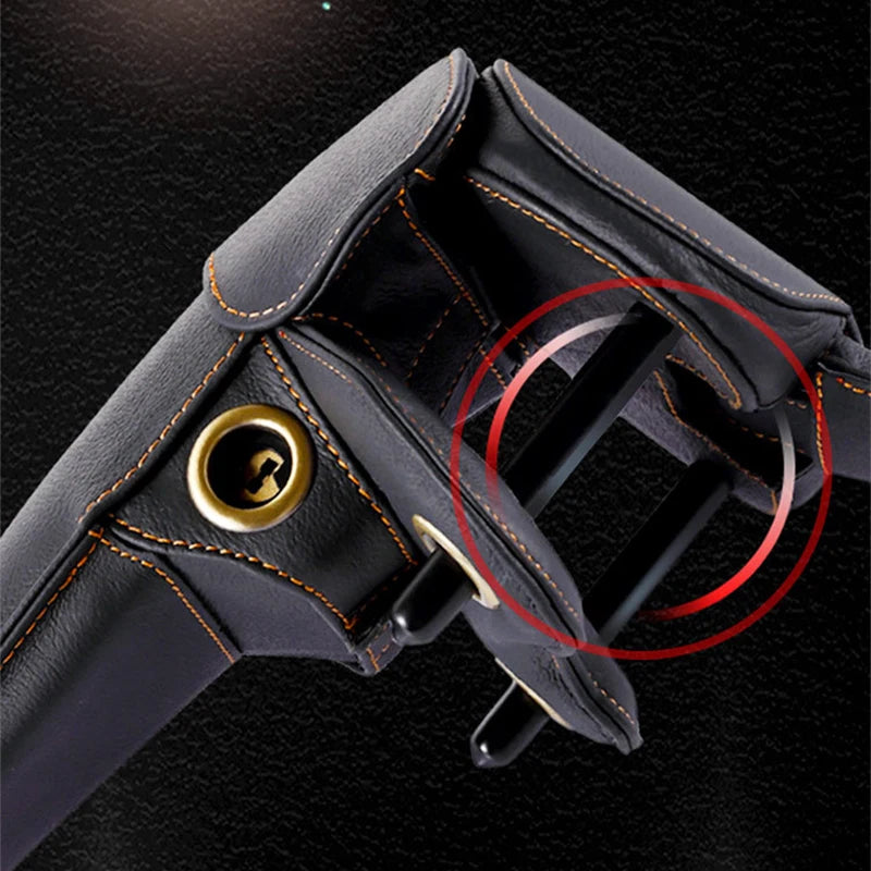 Close-up view of the mechanism of the Car Steering Wheel Lock.